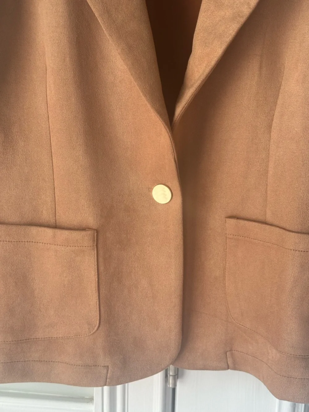 Camel Single-Button Blazer - Picture 3 of 9